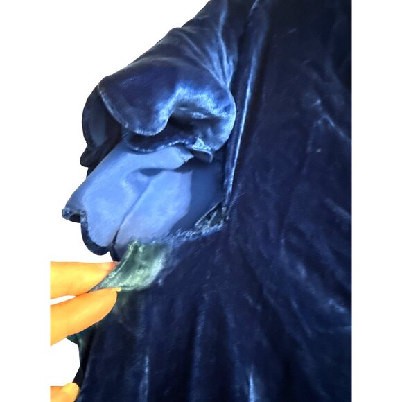 1930s Openhym's Debuvel Transparent Velvet Dress — Art Deco Silk Velvet Gown - Picture 11 of 16